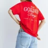 T-shirt rouge à slogan T-shirt rouge à slogan
