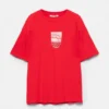 T-shirt rouge à slogan T-shirt rouge à slogan