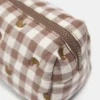 Trousse de toilette à motif vichy en forme de croissant Trousse de toilette à motif vichy en forme de croissant
