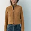 Veste 100 % cuir suédé