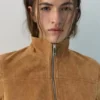 Veste 100 % cuir suédé