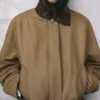 Veste avec col en simili cuir Veste avec col en simili cuir