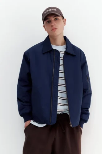 Veste aviateur à col chemise