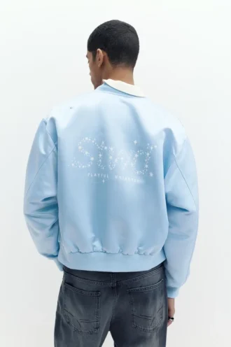 Veste aviateur en satin