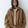 Veste bomber en simili-suède Veste bomber en simili-suède