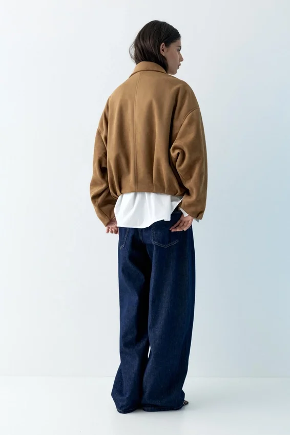 Veste bomber en simili-suède Veste bomber en simili-suède