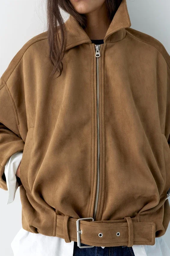 Veste bomber en simili-suède Veste bomber en simili-suède
