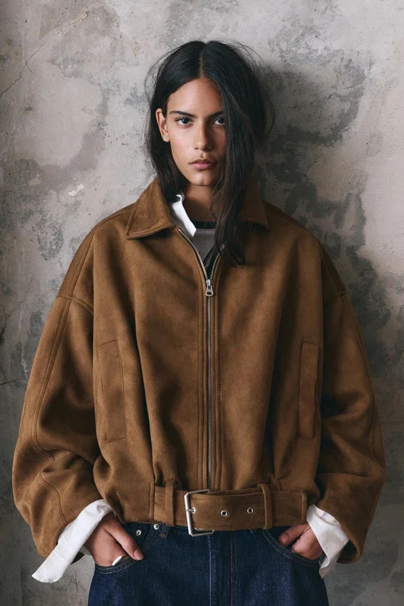 Veste bomber en simili-suède Veste bomber en simili-suède