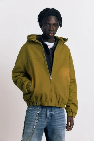 Veste à capuche avec détails délavés