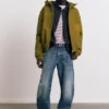 Veste à capuche avec détails délavés