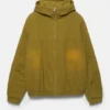 Veste à capuche avec détails délavés