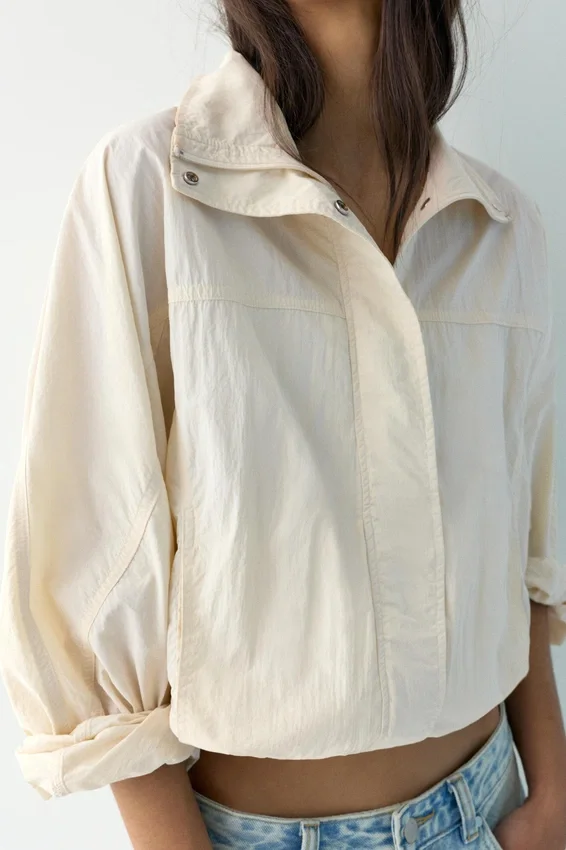 Veste courte effet nylon Veste courte effet nylon