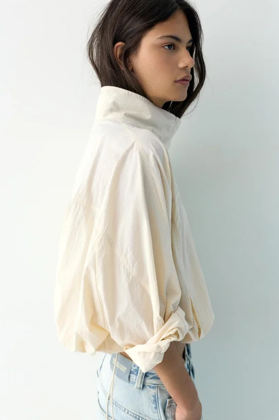 Veste courte effet nylon Veste courte effet nylon