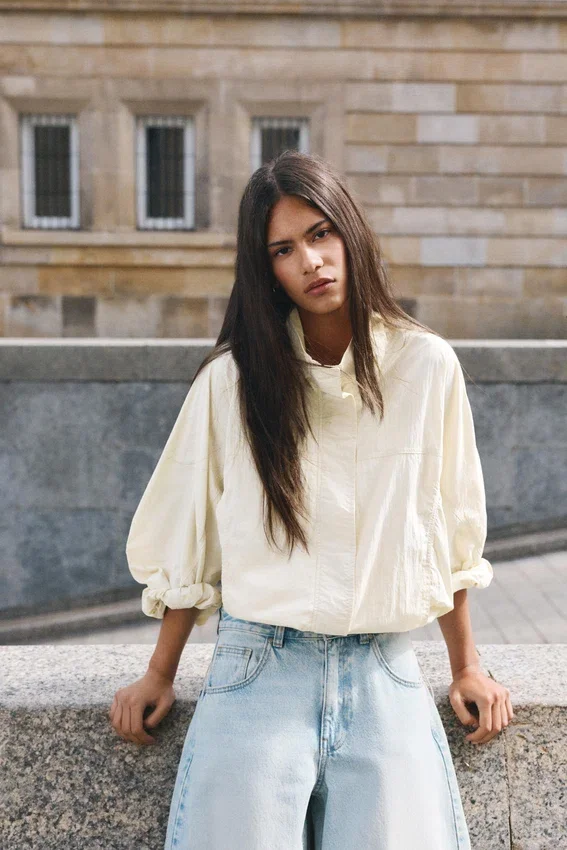 Veste courte effet nylon Veste courte effet nylon