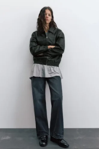Veste dad en simili cuir