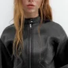 Veste de motard en simili cuir Veste de motard en simili cuir