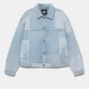 Veste en denim à carreaux patchwork Veste en denim à carreaux patchwork