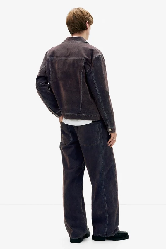 Veste en denim style camionneur floquée Veste en denim style camionneur floquée