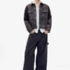 Veste en denim style camionneur floquée Veste en denim style camionneur floquée