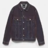 Veste en denim style camionneur floquée Veste en denim style camionneur floquée