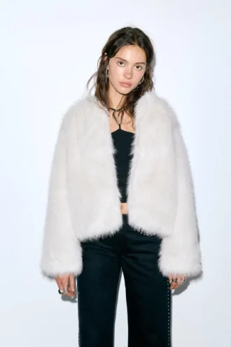 Veste en fausse fourrure