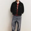 Veste en jean avec col en fausse peau de mouton Veste en jean avec col en fausse peau de mouton