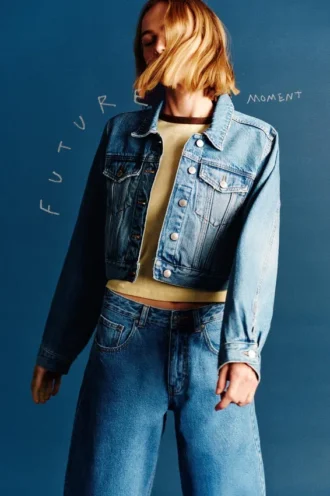 Veste en jean courte