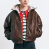 Veste en simili cuir vieilli Veste en simili cuir vieilli