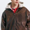 Veste en simili cuir vieilli Veste en simili cuir vieilli