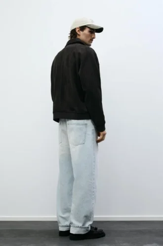Veste en simili-suède
