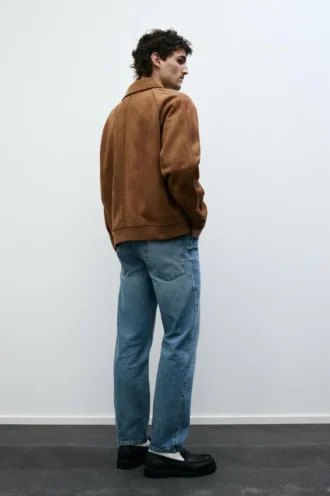 Veste en simili-suède