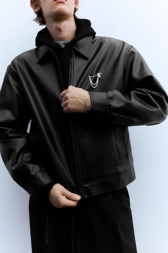 Veste trucker en simili cuir Veste trucker en simili cuir