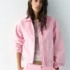 Veste utilitaire rose