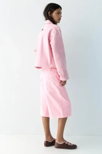 Veste utilitaire rose