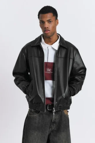 Veste volumineuse en simili cuir Veste volumineuse en simili cuir
