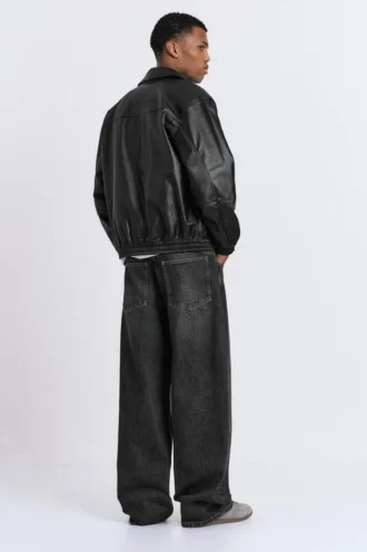 Veste volumineuse en simili cuir Veste volumineuse en simili cuir
