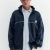 Veste zippée brodée
