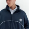 Veste zippée brodée